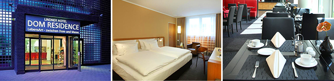Lindner Hotel Dom Residence Köln otel, şehir merkezinde bulunan, toplu taşımaya yakın mesafede bulunan bir oteldir.