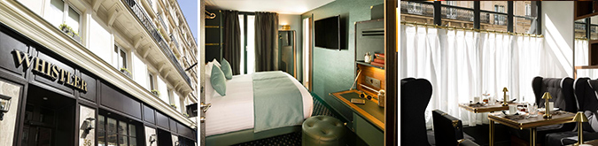 Hotel Whistler Paris, modern bir tasarıma sahip 4 yıldızlı bir oteldir ve fuar ziyaretçileri için iyi bir tercihtir.