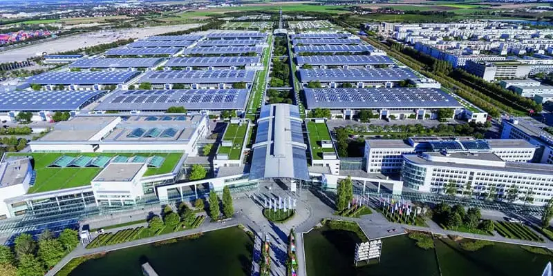 messe münih dron görüntüsü